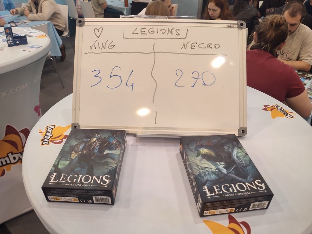 De passage à côté chez Bombyx pour constater que ça s'équilibre sur Légions.