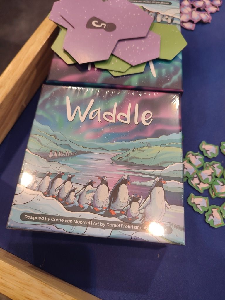 Retour chez Allplay pour découvrir Waddle, la réédition du jeu Gipsy King (2007) de Corné Van Moorsel.