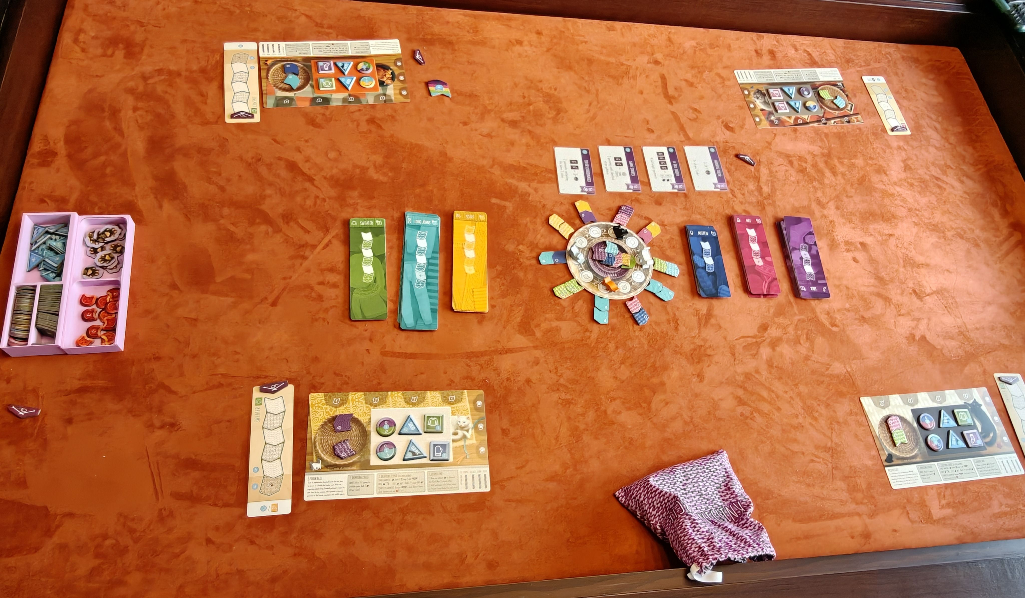 Un exemple de setup pour 4 joueurs