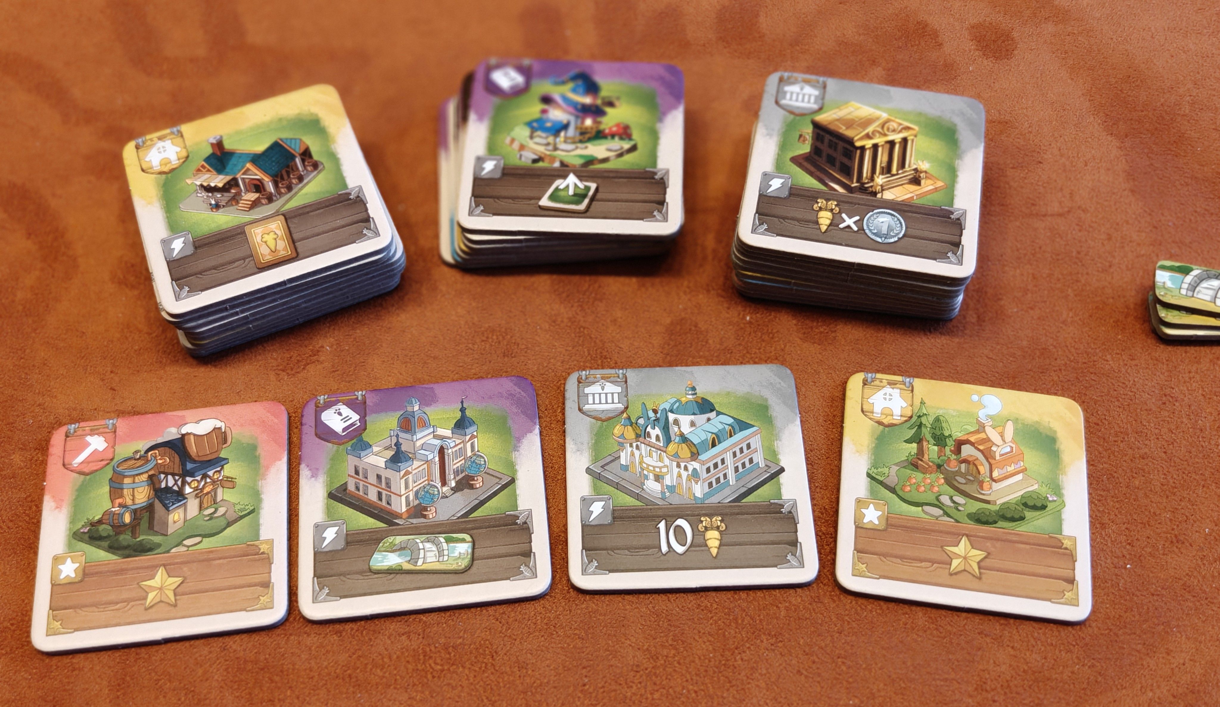 Quelques uns des batiments constructibles