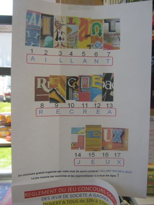 Le fameux concours, saurez-vous retrouver tous les jeux dont sont tirés ces lettres ?