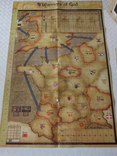 la grande carte du jeu en papier