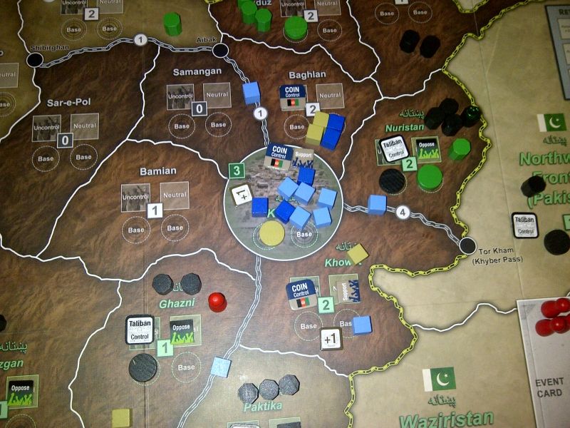 Kaboul et ses environs en début de scénario