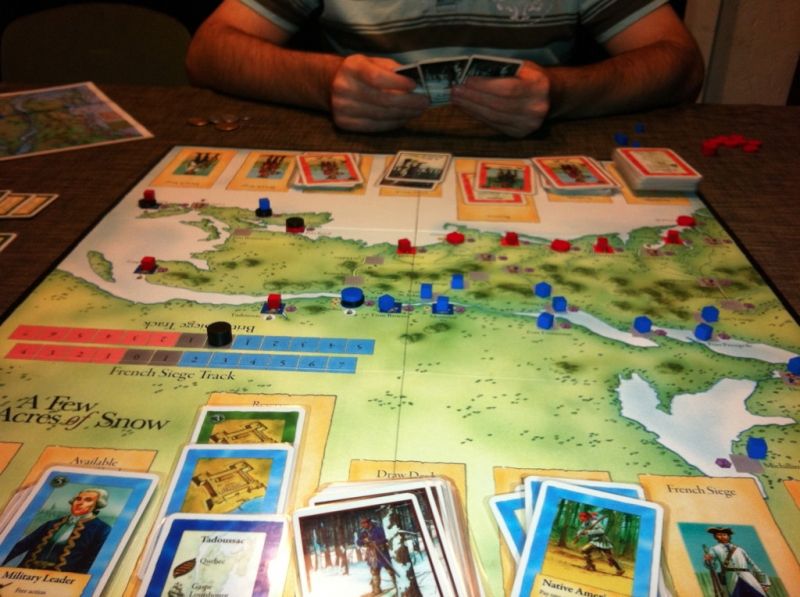 La position au tournant de la partie : l'anglais est en tête (48 points contre 40 au français)