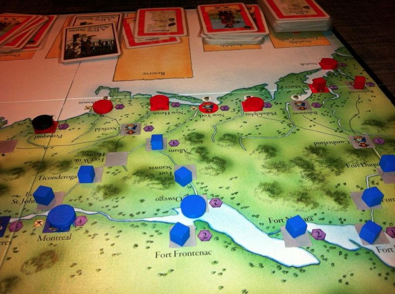 La percée du français au centre qui s'est installée au centre et menace New York par des raids depuis Albany