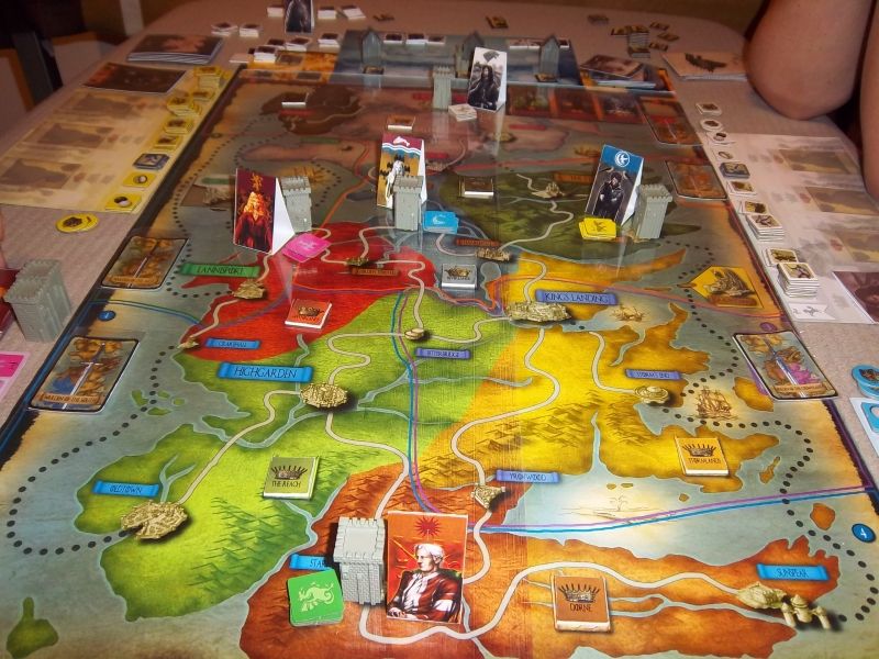 Situation de départ des 5 factions selon le choix des joueurs... vous pouvez ainsi admirer cette vue originale de Westeros. 