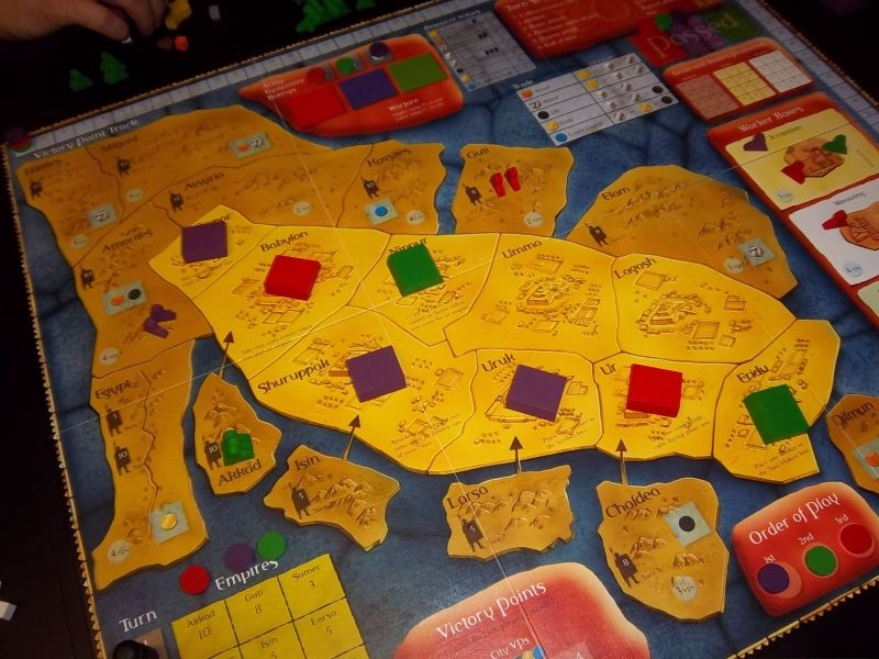 L'installation des villes en début de partie. 