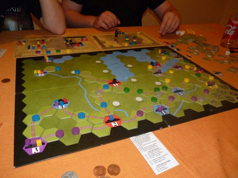 On distingue bien les 2 réseaux du joueur vert