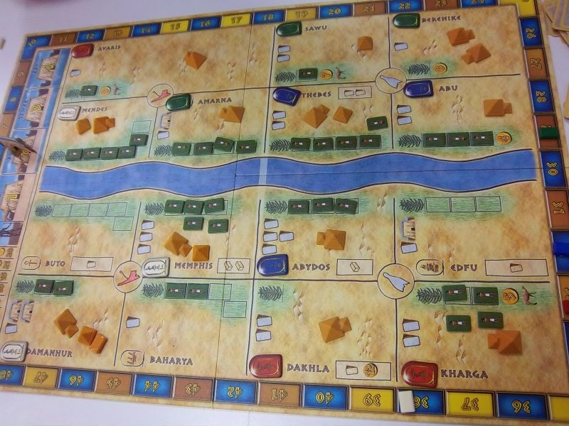 Le plateau à la fin de la partie...