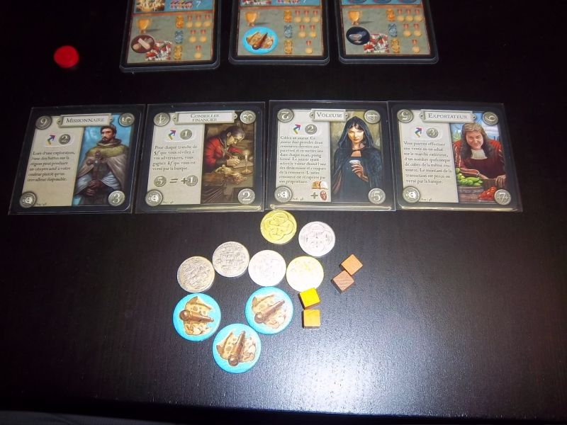 Mon "camp" en fin de partie : j'avais notamment embauché la petite voleuse et réembauché le missionnaire qui occupe toujours une "bonne position" (c'est devenu une blague récurente par chez nous)