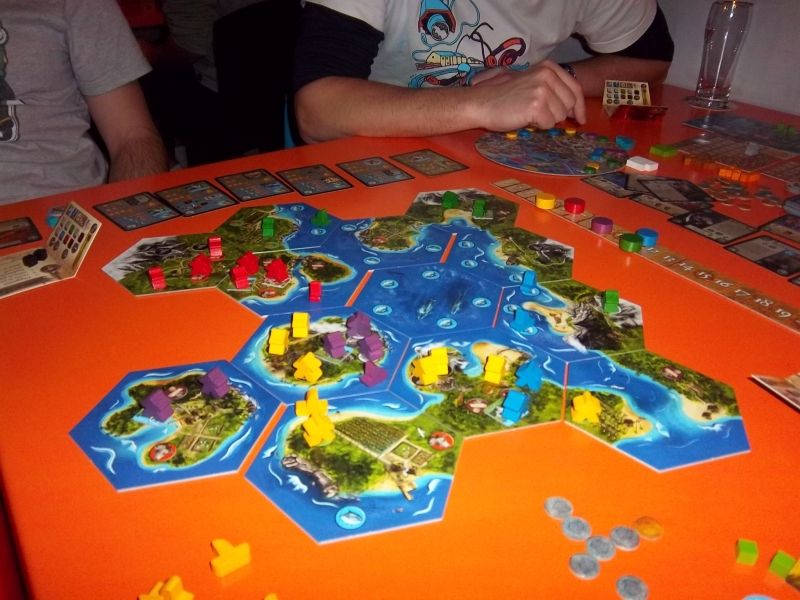 Le plateau final de ma première partie. pour une fois, j'avais les mauves...