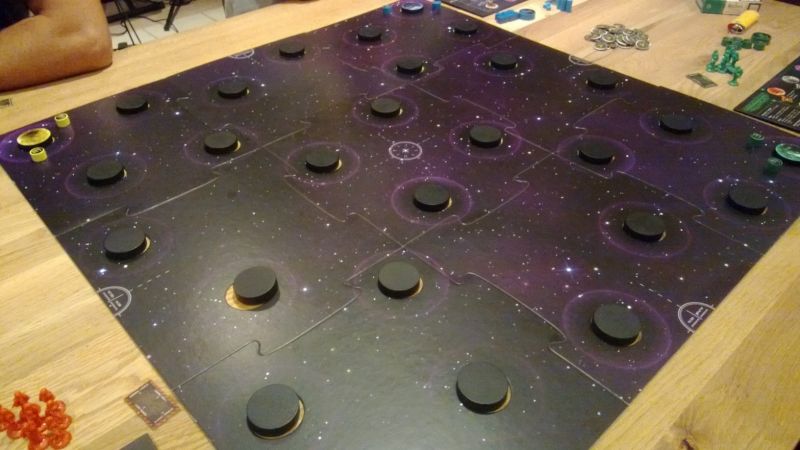 Le plateau, juste avant de débuter