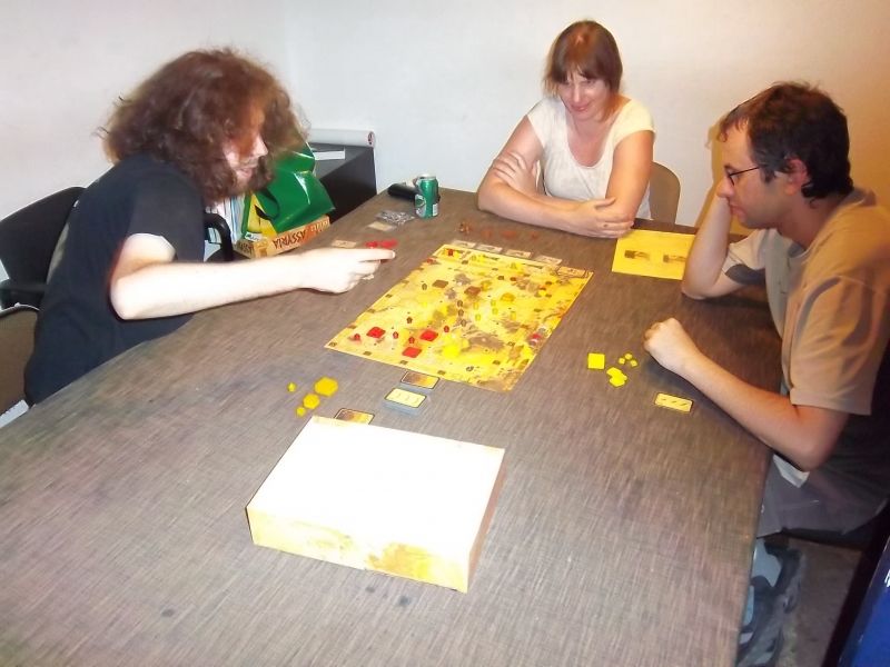 Mes adversaires d'hier soir : monsieur Thomas en action.