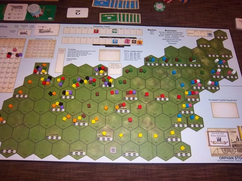 Une vue du plateau en fin de partie...