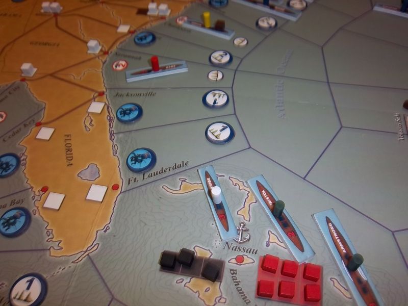 La partie s'anime...Fort Lauderdale et Jacksonville sont définitivement aux mains des Yankees : Plus de commerce pour nous !