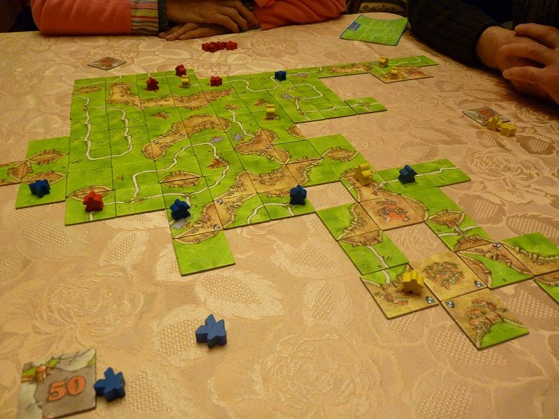 Le plateau en fin de partie