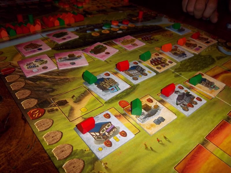 Aperçu du plateau à la fin de la première partie...