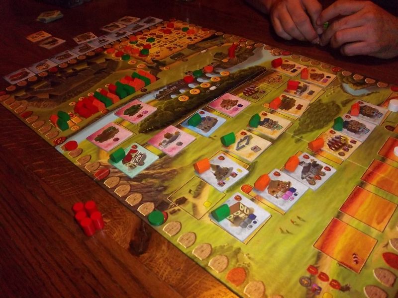 Vue globale du plateau à la fin de la seconde partie...