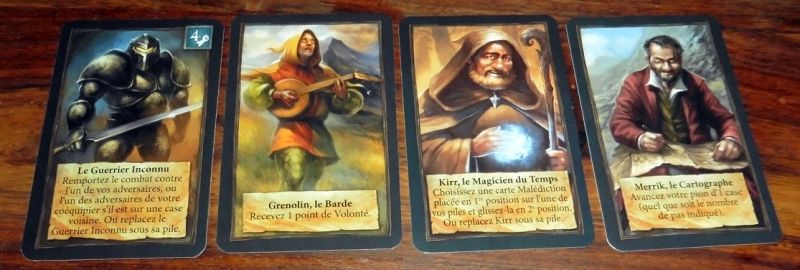 4 alliés pourront venir nous aider (plus ou moins) pour moduler la difficulté du jeu.