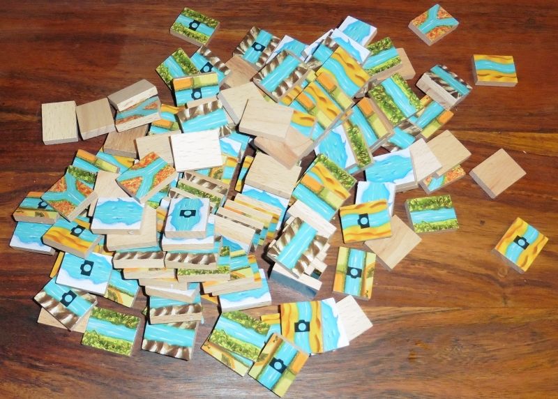 Beaucoup de dominos en bois (plus de 150 !)