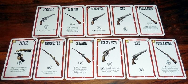 En haut les armes des hors la loi, en bas celles des adjoints.