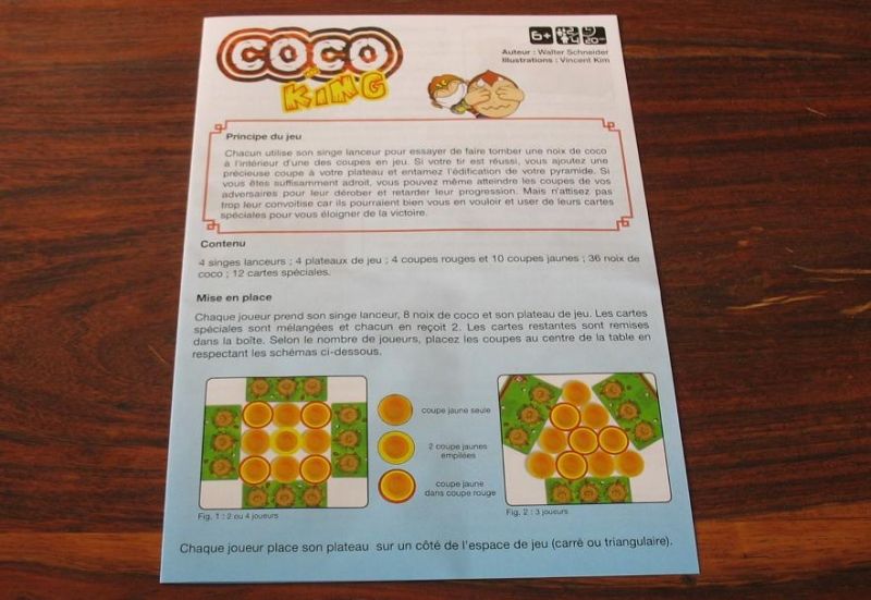 Un tout petit livret de règles de 4 pages bien illustrées