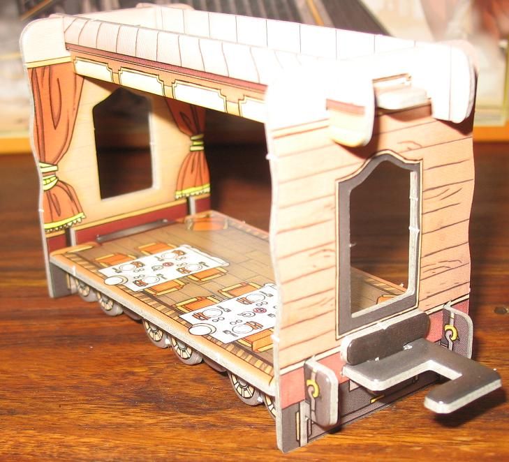 6 wagons dans le jeu, et tous différents, ici le wagon restaurant à l'honneur !