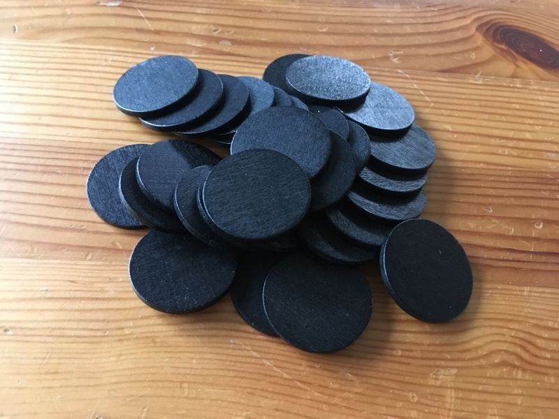 Les jetons "fan" noirs