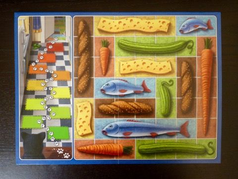 Le verso du précédent en mode avancé, les deux traces en bas à gauche, avec des grands aliments à récupérer (4/5 cases)