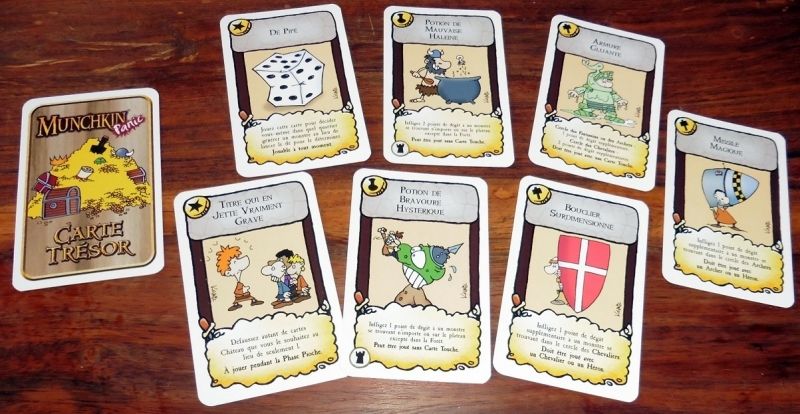 Les trésors sont de 3 types : Armes, Potions et ... Spéciales