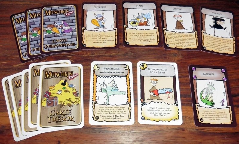 Le jeu propose une variante Munchkin pour encore plus de Munchkin avec des personnages, mais aussi des cartes encore plus grosbill !