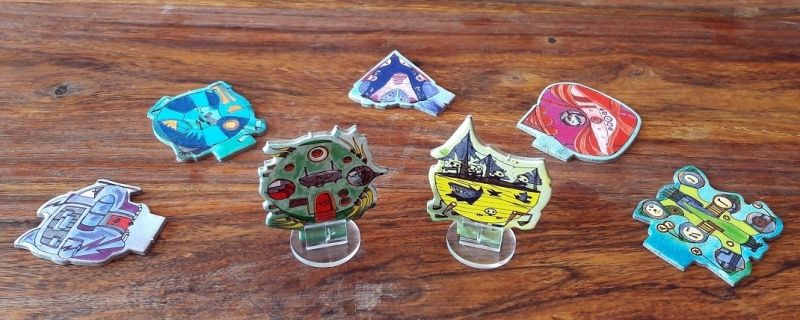 Chaque Nautilion possède son propre pion et le vaisseau fantôme le sien.