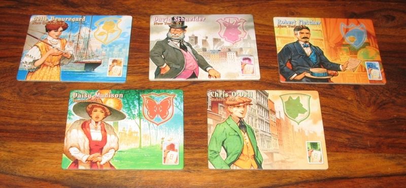 5 personnages de départ possible ( 1 par district ).