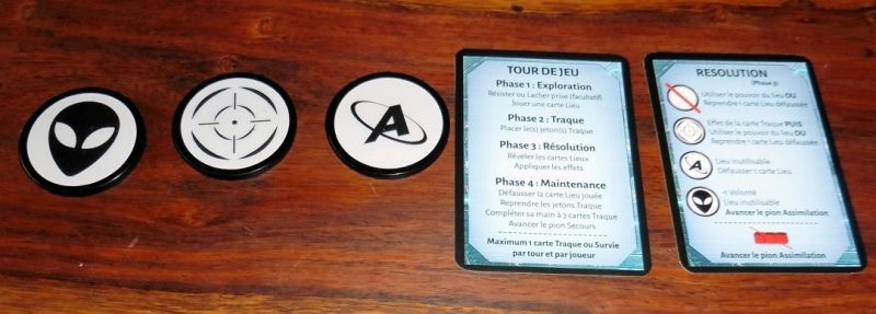 Ce sont de superbes jetons plastiques style poker avec les aides de jeu pour référence de taille.