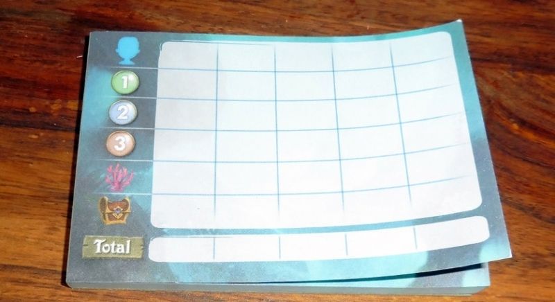 Un petit calepin pour compter les scores.