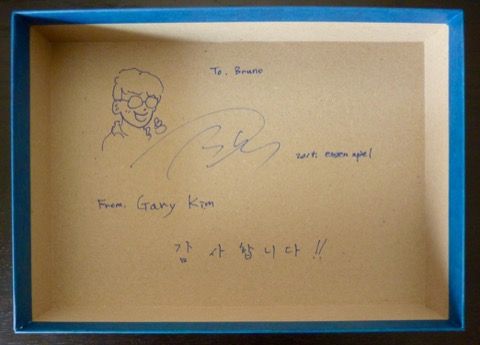 Une dédicace de Gary Kim ça ne se refuse pas...