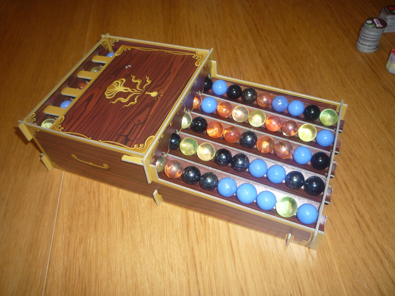 Le distributeur d'ingrédients enfin prêt.