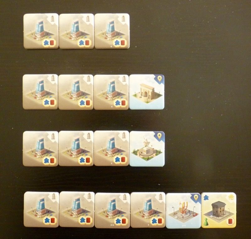 Les tuiles bureaux du mode expert et les tuiles monuments 