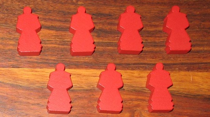 7 pions samuraï : compteurs de points de force