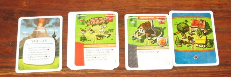 Une carte évennement Volcan apparait, des productions ouvertes et boucliers permanents...