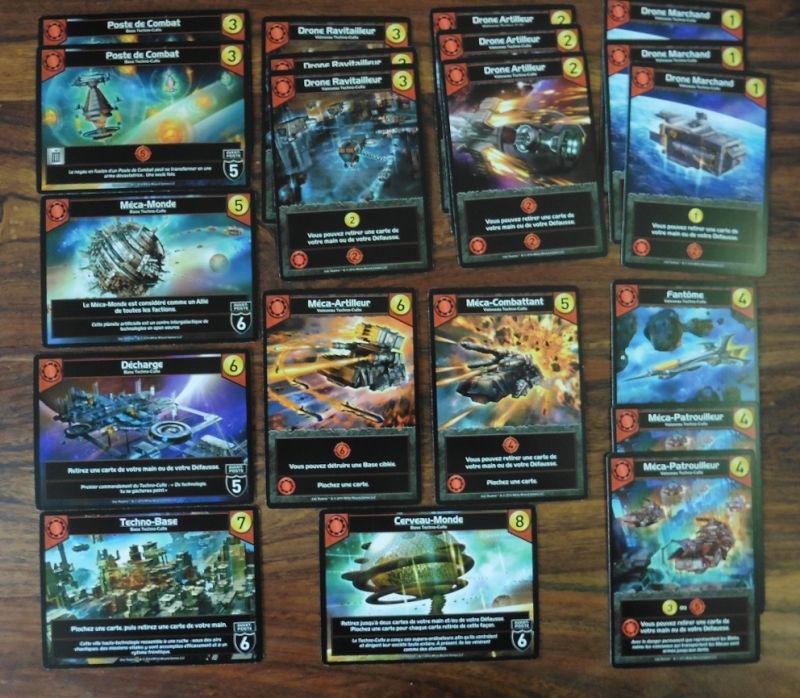 La famille des cartes rouge des techno-culte est spécialisée dans la purification de votre deck : ça recycle dur !