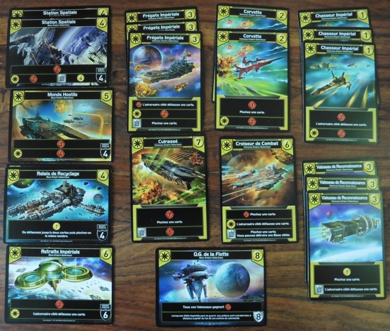 La famille jaune de l'empire galactique joue pas mal avec la pioche ou la défausse de cartes...