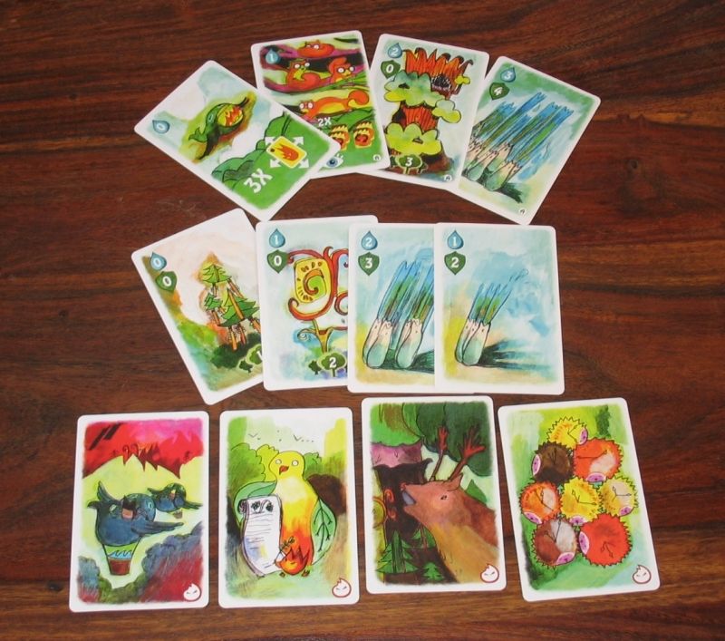 Quelques cartes sylvestres : des animaux, des arbres et des fontaines (et une autre extension sur la ligne du bas)