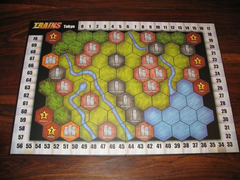 Le verso du plateau représente la Métropole de Tokyo et ses environs