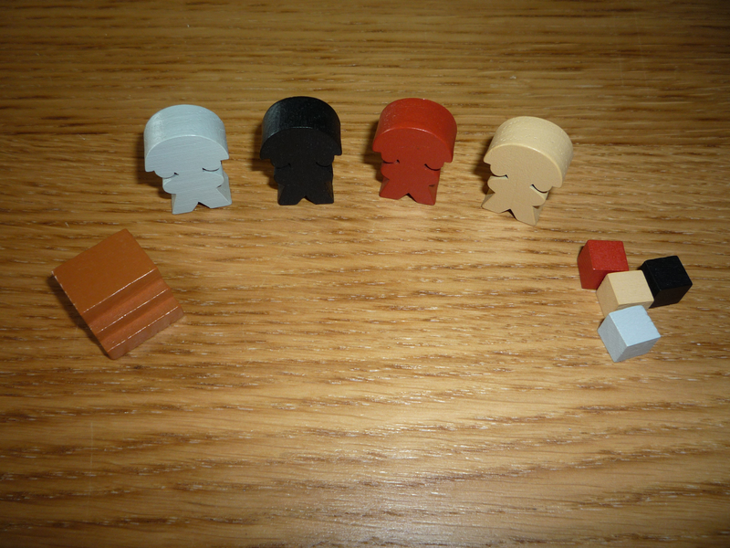 Les pions en bois.