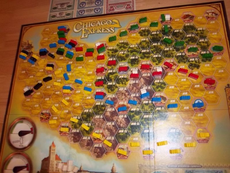 Le plateau en fin de partie. 