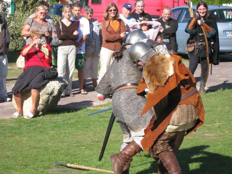 Un combat avec des vrais armes (émoussées, mais des vrais quand même)