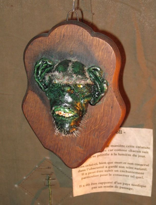 une tête de troll réduite