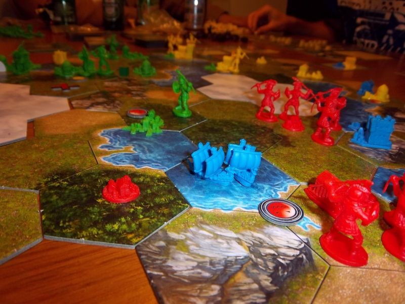 Un aperçu du plateau en fin de partie. ça pouvait encore barder pendant moment. 