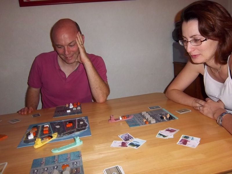 Mes deux adversaires d'hier soir, Monsieur Palferso et à Mademoiselle A, rêvant de leurs futurs bénéfices...